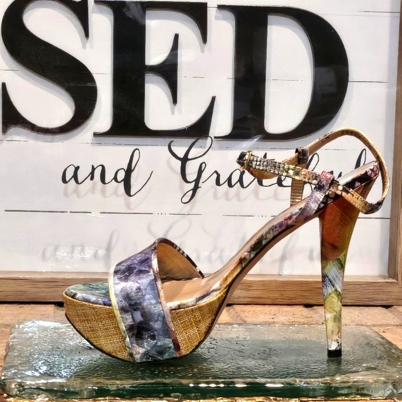 Stuart Weitzman 'Onceover' High Heel Platform Sandal Wmn Sz 9 - Picture 3 of 10